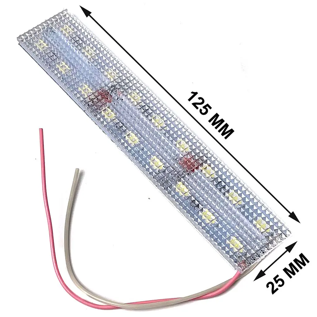 Підсвічування салону діодне подвійне Призма алюміній 12V - 12 см 2А 18LED Біле світло (5630) - фото 2