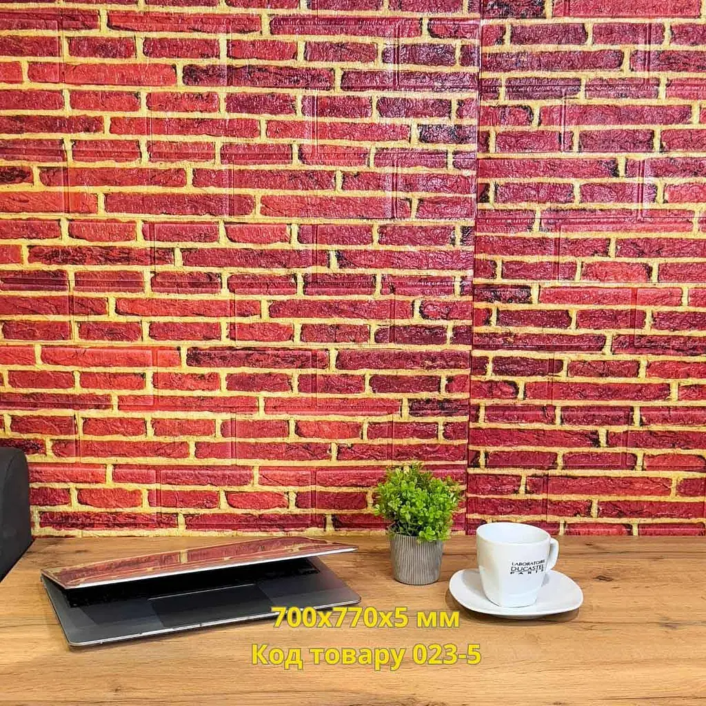 Самоклеюча декоративна 3D панель Loft Expert міні цегла 700x770x5 мм - фото 4