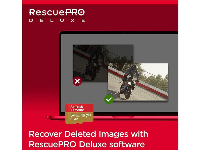 Карта пам'яті SanDisk Extreme microSDXC UHS-I U3 V30 A2 64 GB (SDSQXAH-064G-GN6MA) - фото 4