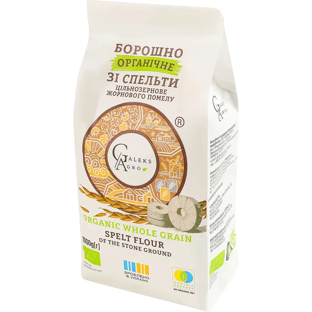 Борошно зі спельти Galeks-Agro цілозернове органічне 1 кг  - фото 2