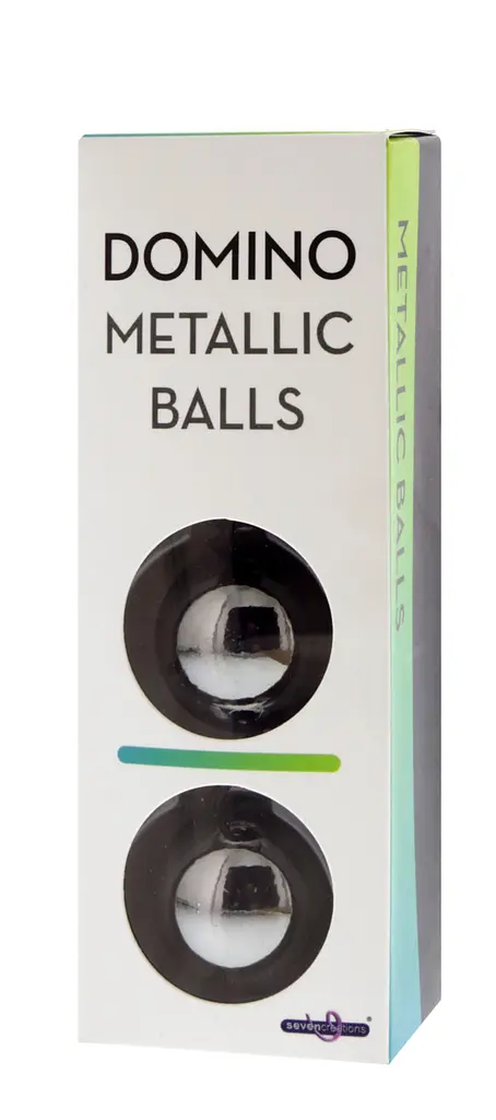 Вагінальні металеві кульки Domino Metallic Balls, Chrome Black - фото 4