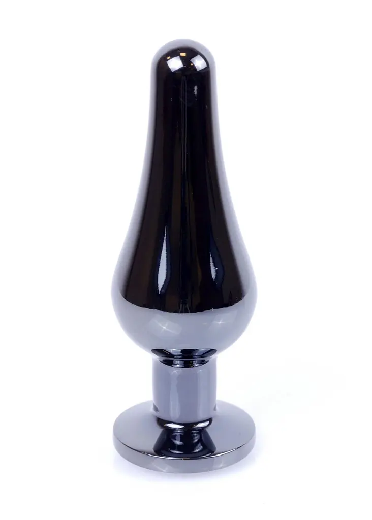 Анальна пробка Jewellery Dark Silver BUTT PLUG Red Boss Series 64-00055 98245 - фото 4
