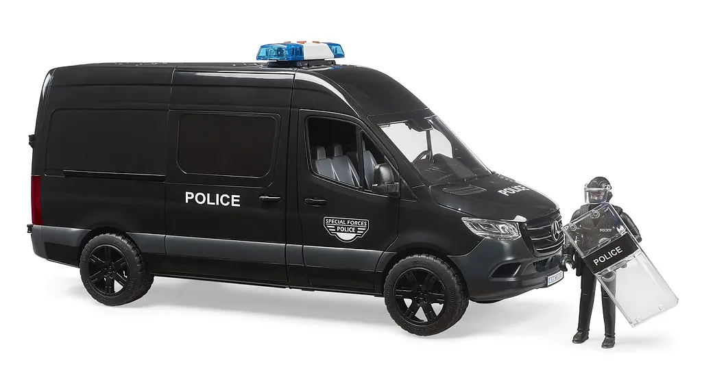 Набір іграшковий Bruder поліцейський мікроавтобус спецпризначення MB Sprinter (02685) - фото 4