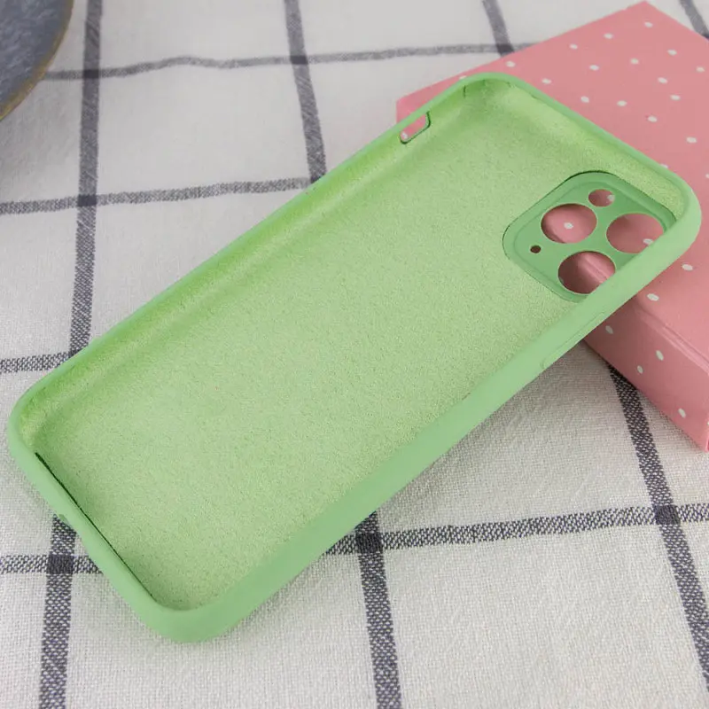 Чохол Silk Full Camera Protective (AA) NO LOGO для Apple iPhone 12 Pro Max (6.7") М'ятний / Mint - фото 2