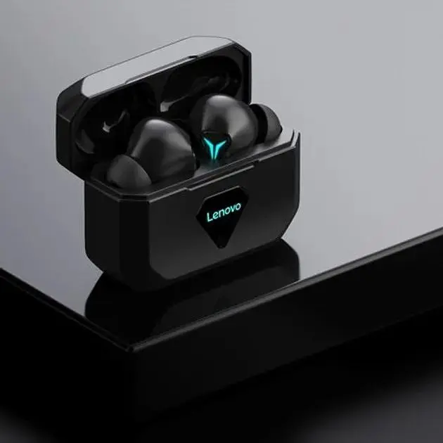 Наушники беспроводные Lenovo GM6 (стерео гарнитура в кейсе) черная - фото 2