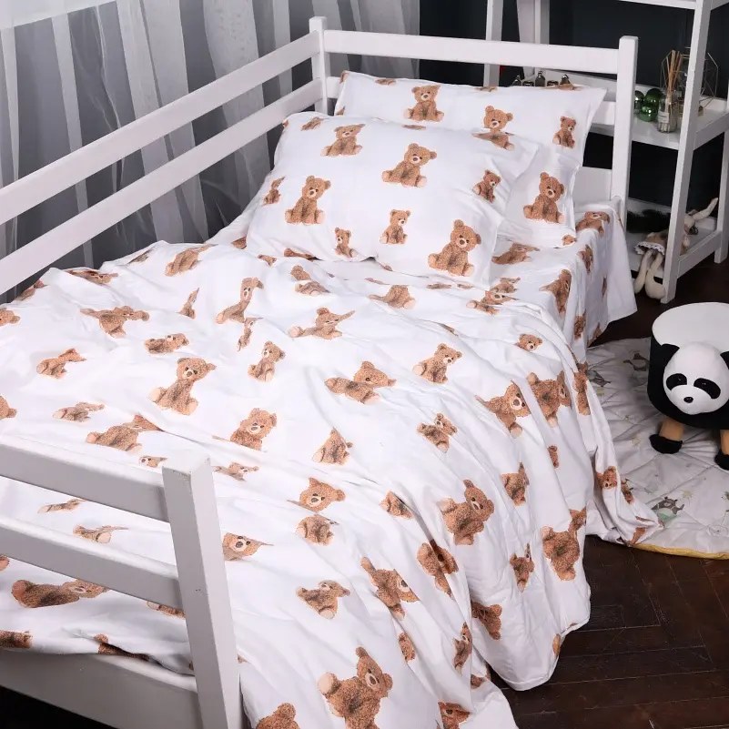 Простирадло MirSon Teddy 017 на гумці фланель 140x200 см (2200009655838) - фото 5