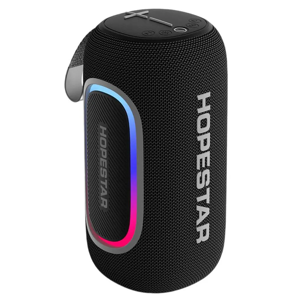 Колонка портативная Hopestar P65 20W Bluetooth + подсветка RGB LED черная - фото 4