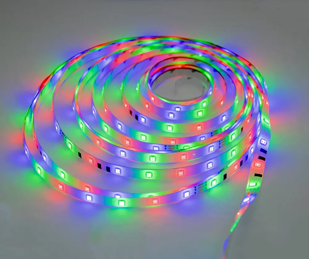 Светодиодная лента RGB 3528, 4.5 м, белая, с пультом и блоком питания - фото 4