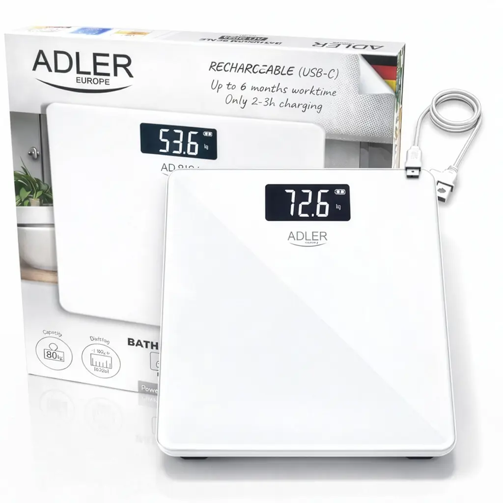 Підлогові ваги Adler AD 8194 white - фото 9