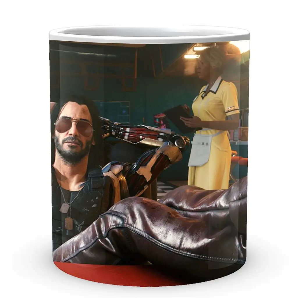 Кухоль GeekLand Cyberpunk 2077 Кіберпанк 2077 ноги на стіл CY 02.581 330 мл білий - фото 3