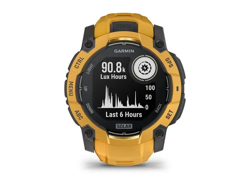 Смарт-годинник Garmin Instinct 3 50mm Solar Sunburst with Sunburst/Gray Band (010-02935-02/42) - фото 2