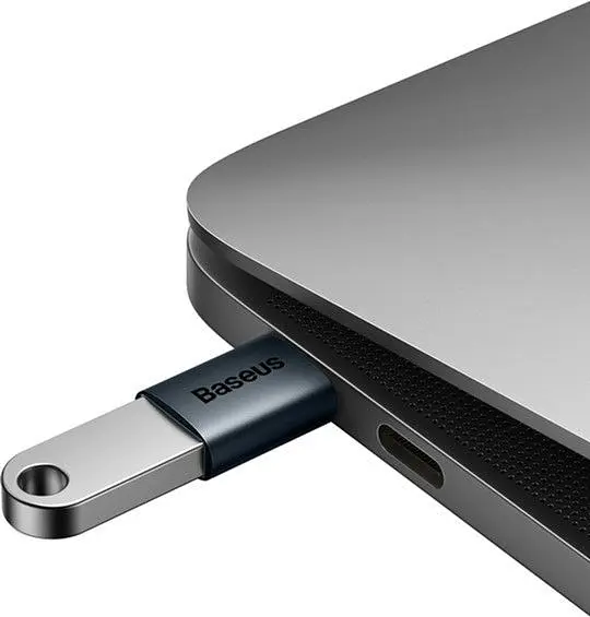 Перехідник Baseus Ingenuity Series Mini OTG Adaptor USB-C to USB-A Blue (ZJJQ000003) [78669] - фото 4