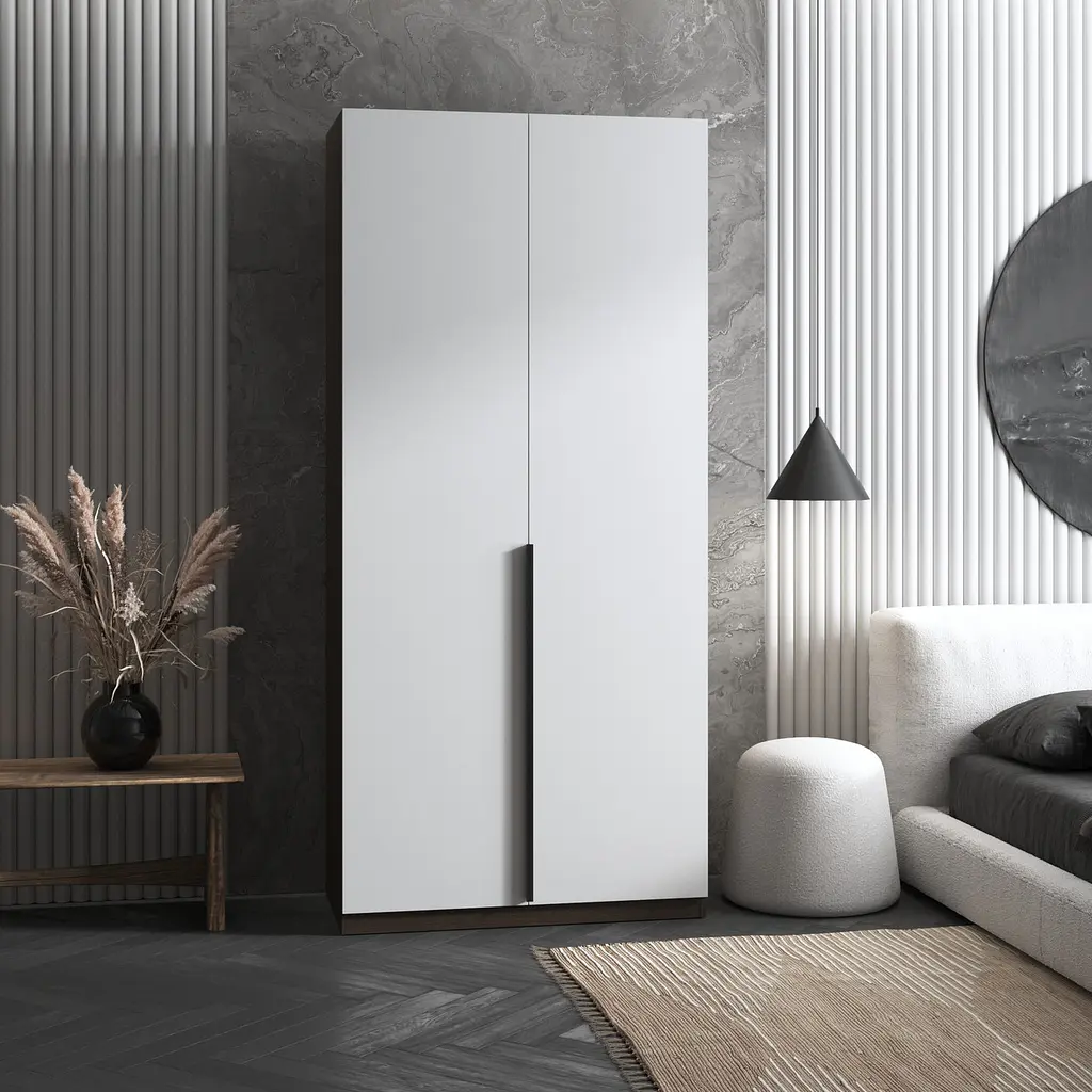 Шафа для одягу Vays M-26, з полицями, ЛДСП, 100×50×220 см - для спальні, вітальні, передпокою - фото 9