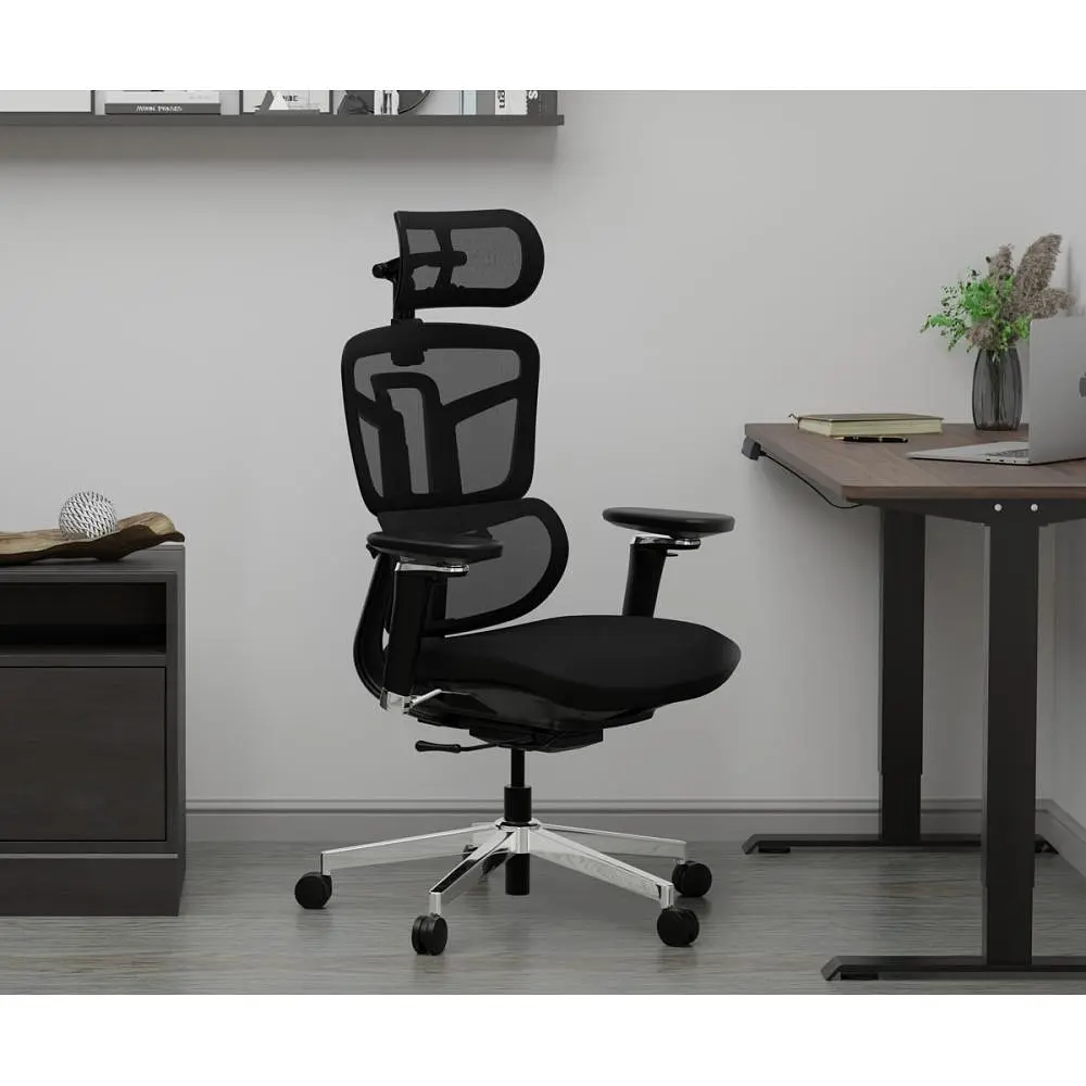 Крісло Mealux S4 Air Fabric Black ( HF-S4 F/B)  - фото 5