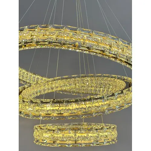 Люстра Linisoln 7896-80x60x40 метал, кришталь, LED, 110 Вт, 60-130 см, освітлювана площа 20-22 кв. м, пульт dimmer - фото 5