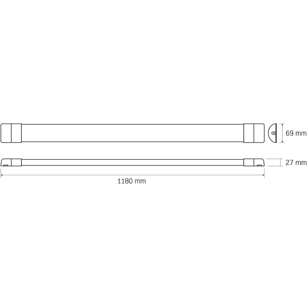 LED світильник лінійний магістральний VIDEX BN02 36W 1.2М 4000K-5000K-6500K (VL-BN02-3612CW) - фото 3