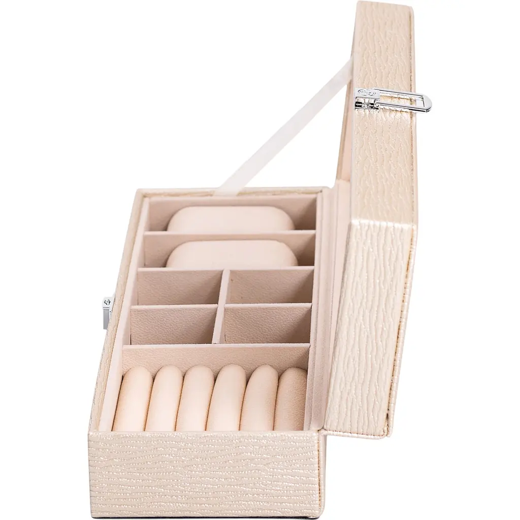 Скринька-органайзер для прикрас Yiwu на защіпці 31x11x8 см бежева HP-5-5BE - фото 4