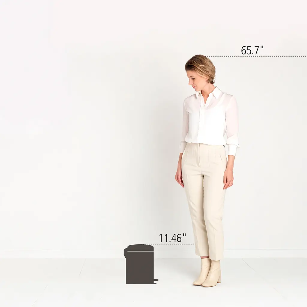 Бак для мусора Brabantia Pedal Bin, миндальный, 5 л (112423) - фото 2