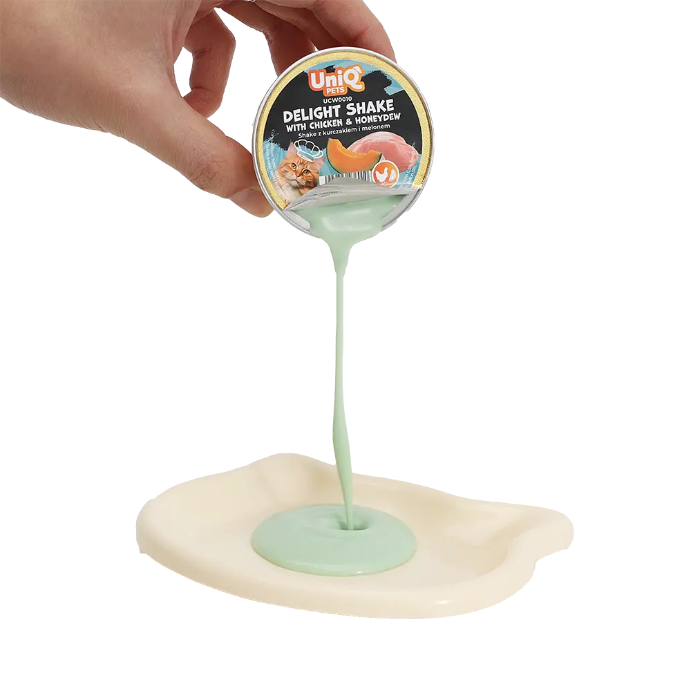 Кремовий вологий корм для кішок UNIQ PETS CAT WET FOOD DELIGHT SHAKE з куркою та медовою динею, 60 г - фото 8