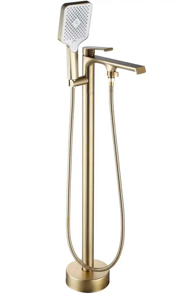 Змішувач для ванни Rea Hass brushed gold підлоговий REA-B6404, Золотий