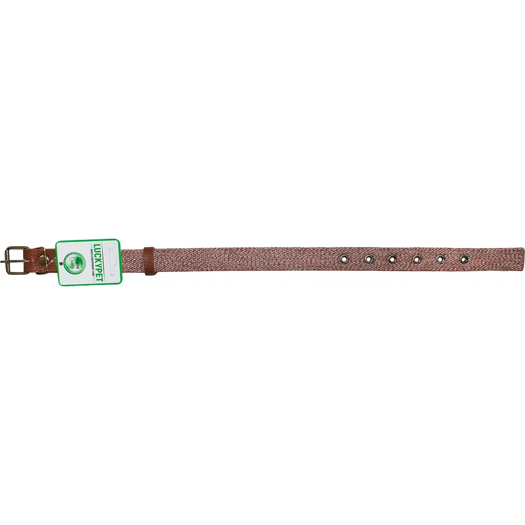 Нашийник подвійний Lucky Pet Melange, 37-52х2,5 см, коричневий - фото 2