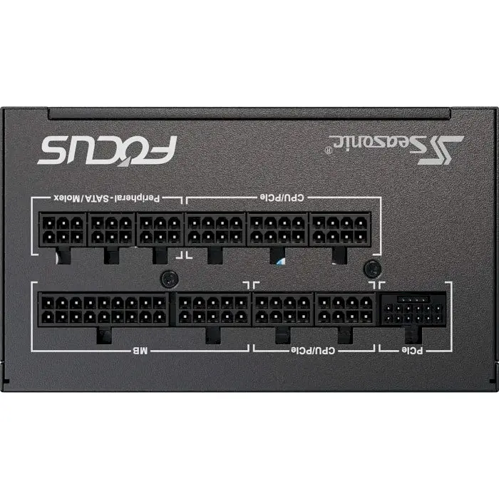 Блок живлення Seasonic 1000 Вт Focus GX ATX 3.1, Black, модульний, 80+ Gold, Active PFC, 13.5 см FDB, 3xMolex / 8xSATA / 2xSATA 3.3V / 1x16-pin / 3x6+2-pin / 2x4+4-pin / 20+4-pin, захист OPP/OVP/UVP/OCP/OTP/SCP (FOCUS-GX-1000-ATX31) - фото 5