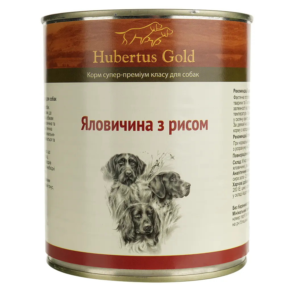 Влажный корм для собак Hubertus Gold Говядина и рис 800 г - фото 2