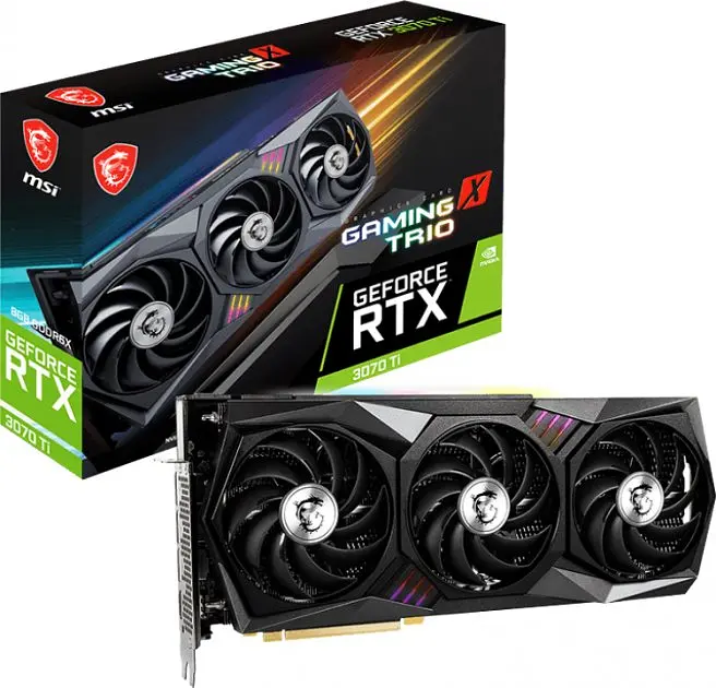 Видеокарта MSI RTX 3070 8Gb Gaming X Trio (GeForce RTX 3070 GAMING X TRIO) (GDDR6, 256 bit, PCI-E v4.0 x16) Б/у - фото 4