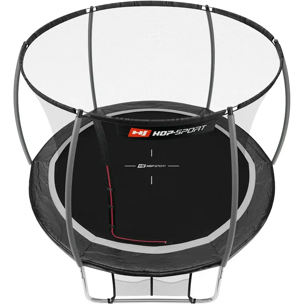Батут Hop-Sport Premium 10ft (305см) чорно-сірий з внутрішньою сіткою - фото 2