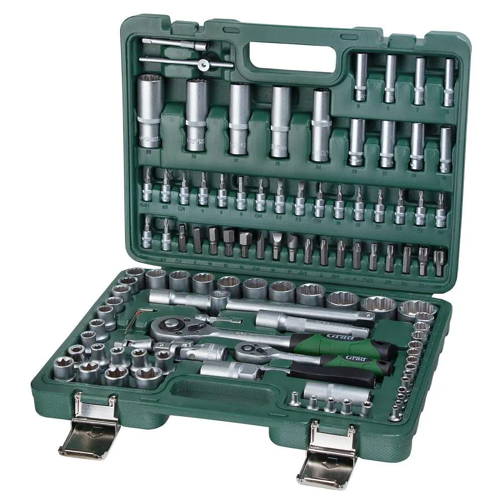 Набір насадок торцевих і біт Grad 1/4", 1/2" 108 шт (12 граней) (TR6004575)