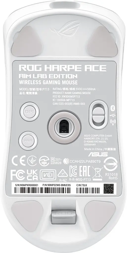 Миша комп'ютерна Asus ROG Harpe Ace Aim Lab Edition White (90MP02W0-BMUA10) - фото 3