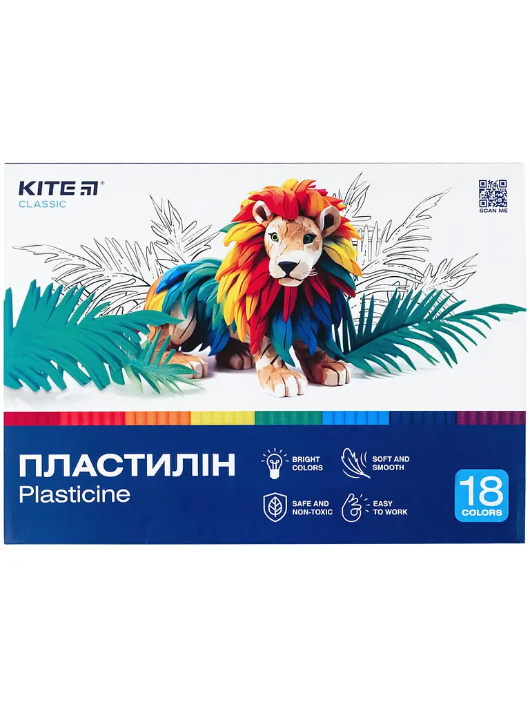 Пластилін 18 кол. 360 г KITE Classic (K-085)