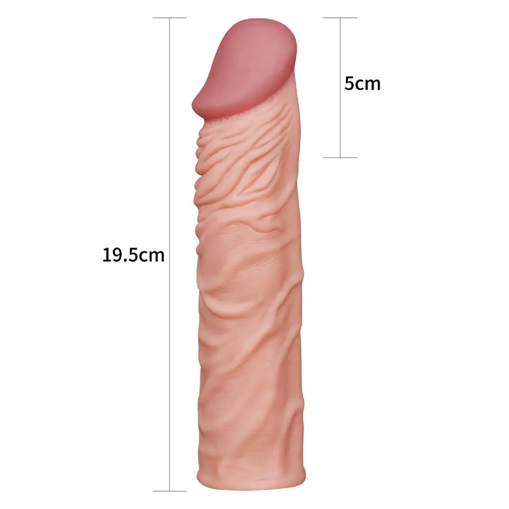 Насадка на пенис Lovetoy Pleasure 18.5 см телесный - фото 6
