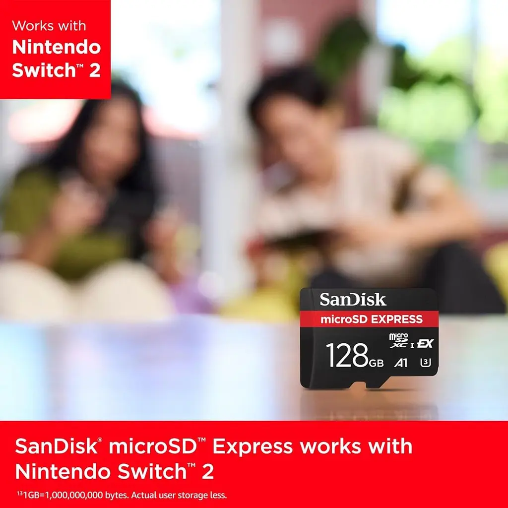 Карта пам'яті SanDisk microSDXC Express 128GB Class 10 UHS-I U3 A1 для Nintendo Switch 2 (SDSQXFN-128G-GN4NN) [174443] - фото 3