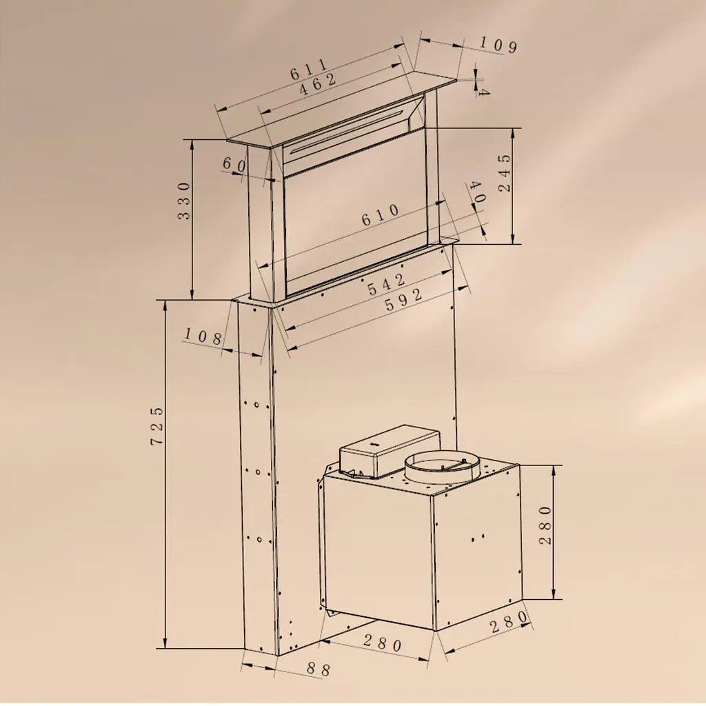 Вытяжка Klarstein Royal Flush Eco 60 см 576 м³ (10046236) - фото 8