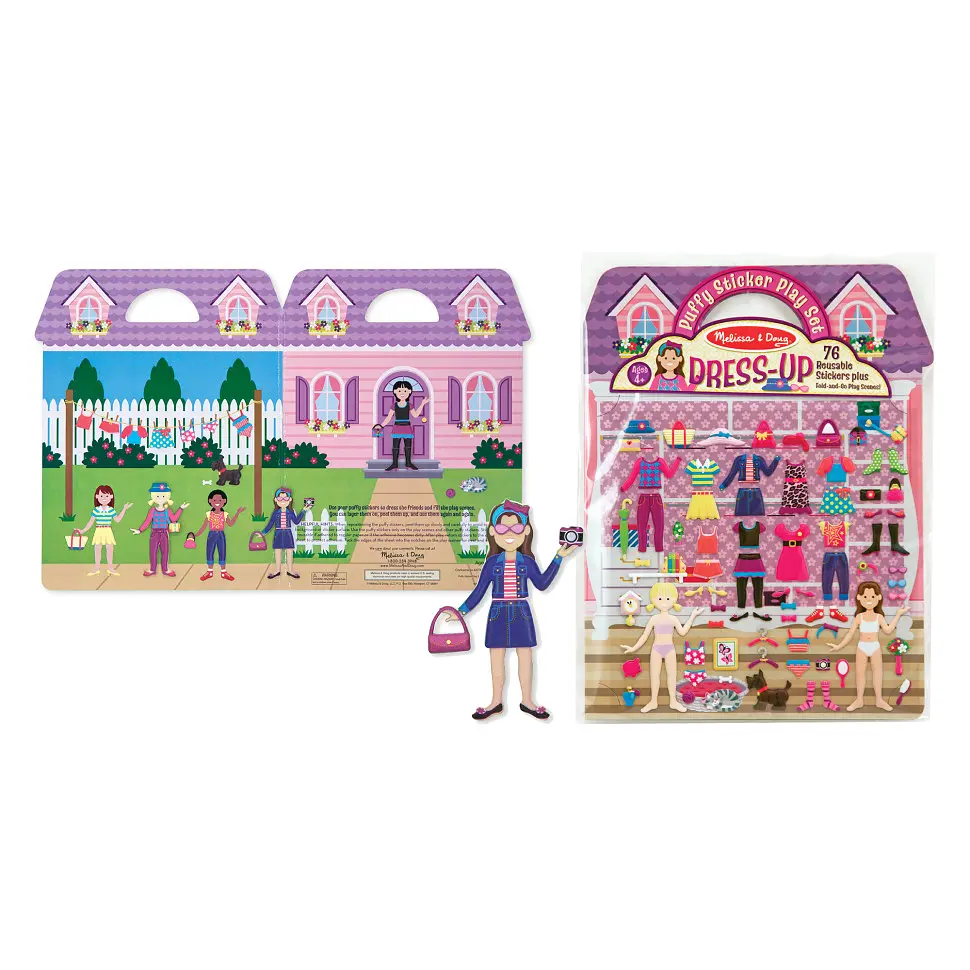 Об'ємні багаторазові наліпки "Мода" MelissaandDoug MD12195, 4 картинки - фото 2