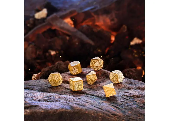 Набор кубиков Dwarven Dice Set: Gold , 7 шт. (RDWA08) - фото 3