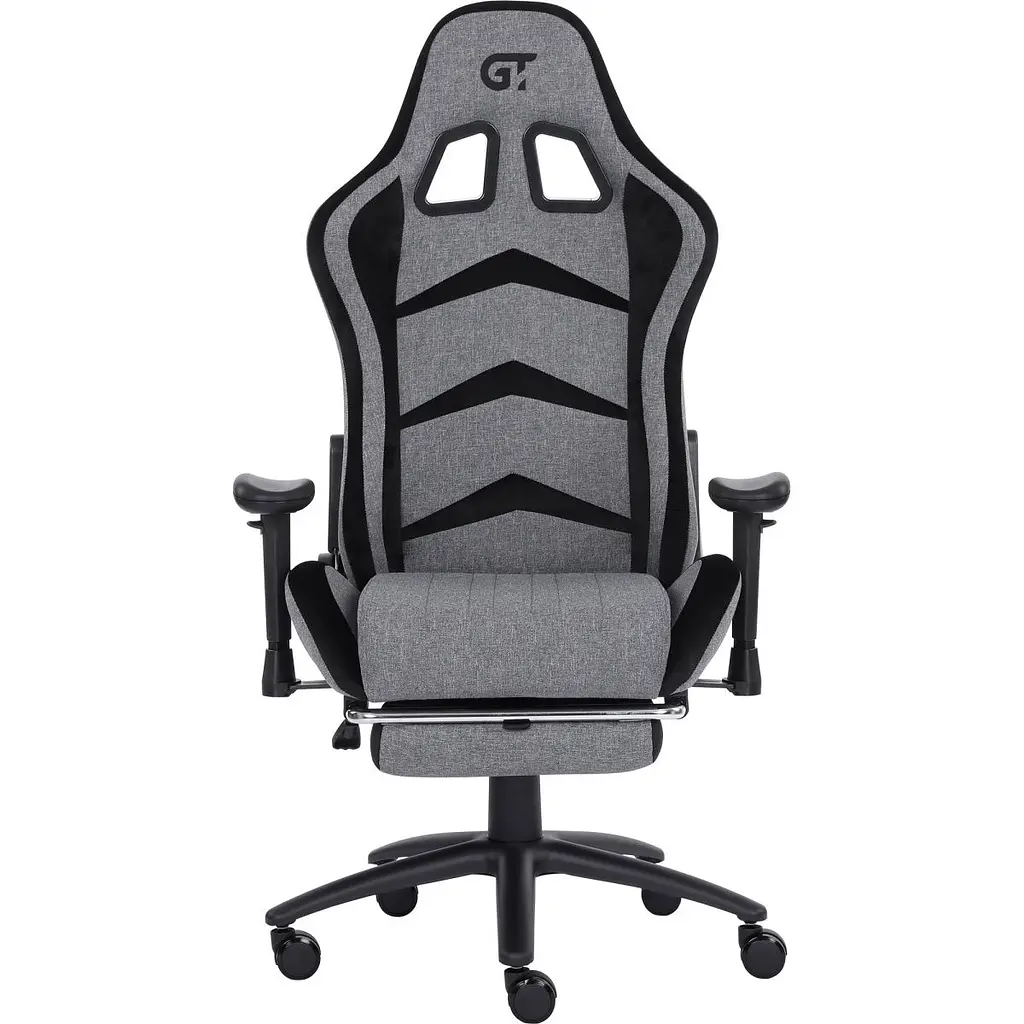 Геймерське крісло GT Racer X-2534-F Fabric Gray/Black Suede [121429] - фото 2