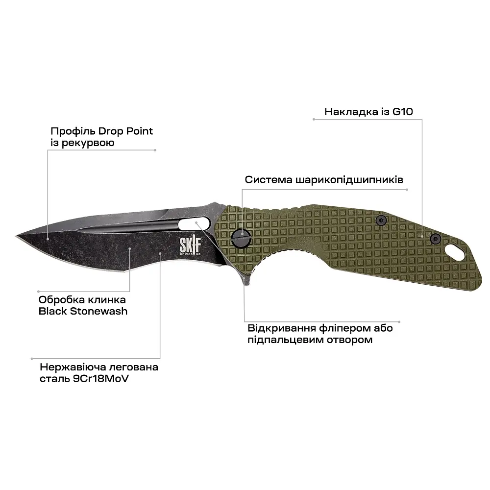 Ніж Skif Defender II BSW Olive - фото 7