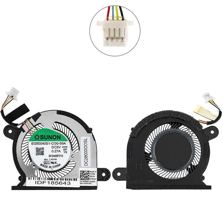 Вентилятор для ноутбука Dell XPS 13 (9300 9310) CPU+GPU Fan - фото 2