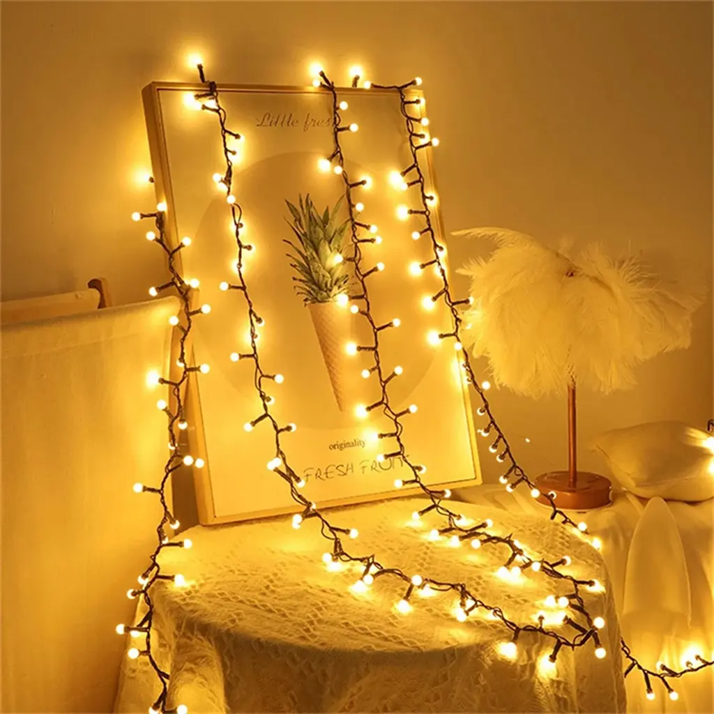 Світлодіодна гірлянда, 10 метрів, 220V, 480 leds, теплий білий (WLS-QX-DC2164W10) - фото 5