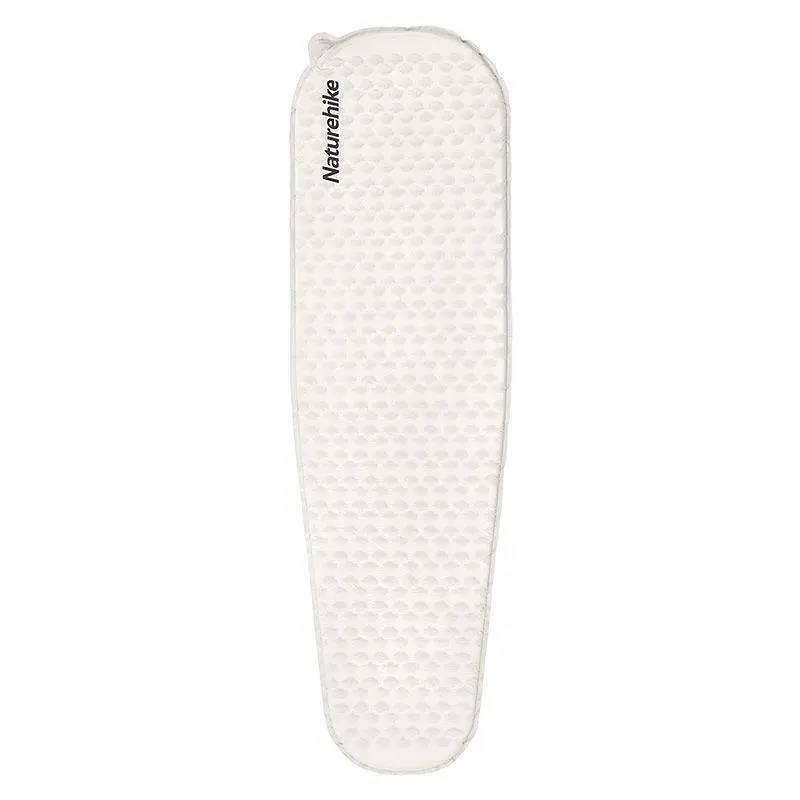 Матрац туристичний надувний одномісний Naturehike CNK2300DZ013, 185x55x3.5 см, світло-сірий, овальний