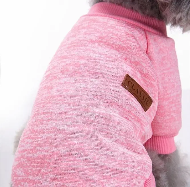 Кофта для собак та котів EcoToys Pink XS ряба рожева A: 20 см B: 31 см C: 19 см 7129 - фото 6