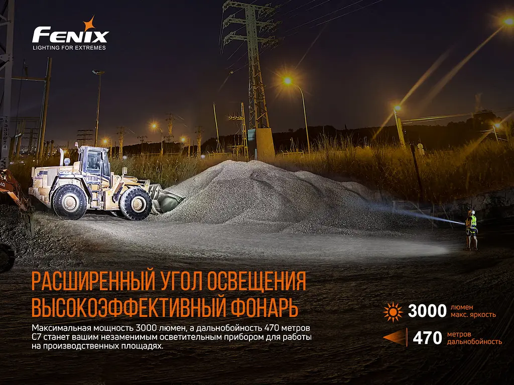 Фонарь ручной Fenix C7 - фото 7