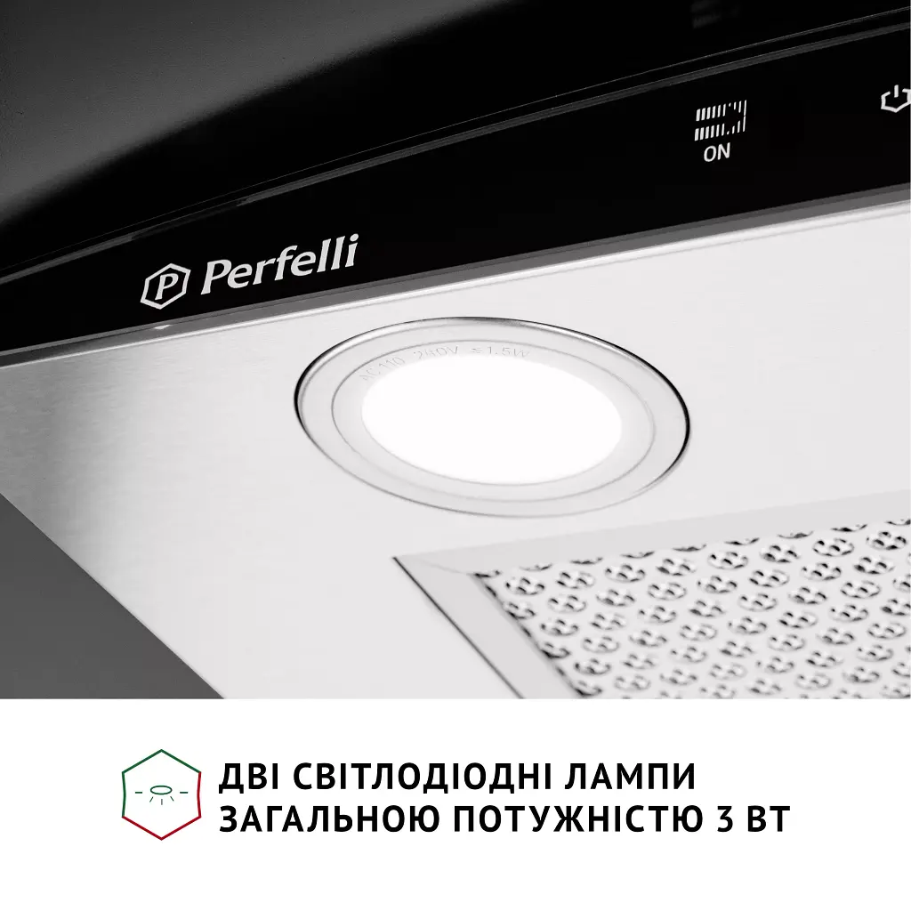 Витяжка декоративна зі склом Perfelli GRASSI 6PWX INOX - фото 5