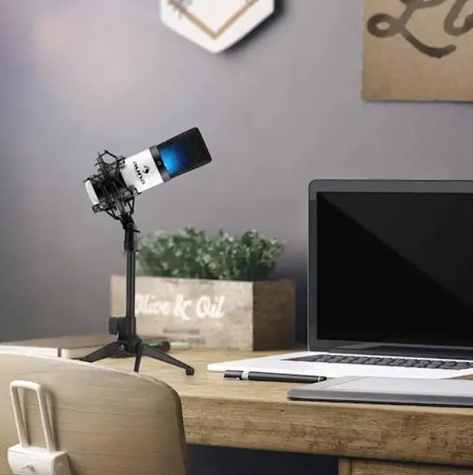 Конденсаторный микрофон Auna MIC-900WH-LED USB (10030364) - фото 2