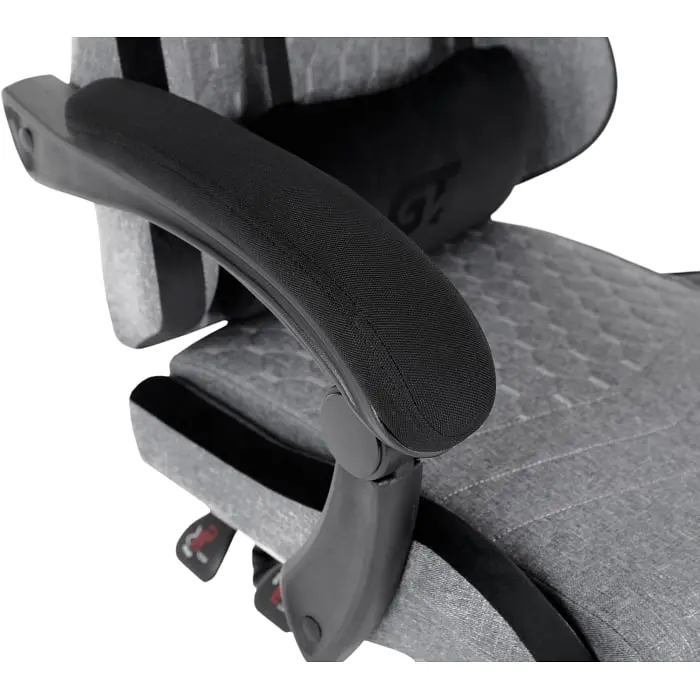 Геймерське крісло GT Racer сіре із чорним (X-2324 Fabric Gray/Black Suede) - фото 2