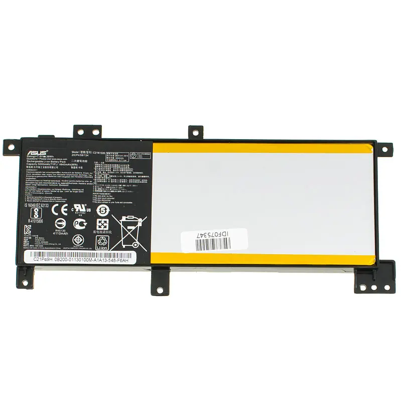 Акумулятор для ноутбука Asus C21N1508 (VivoBook X456UF, X456UV, R457UJ, R457UV, R457UA) 7.6V 5000 mAh 38Wh Black (0B200-01740100) - фото 3
