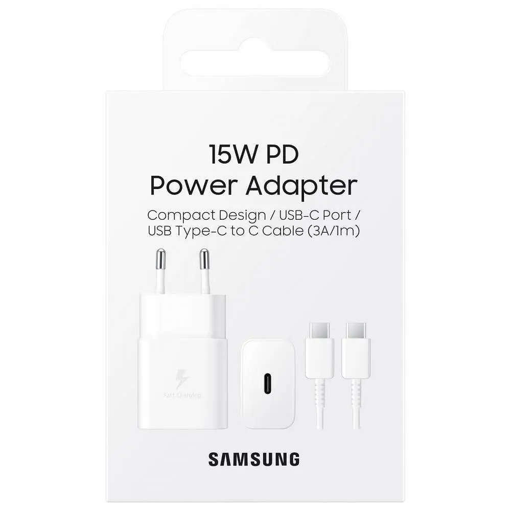 Зарядний пристрій Samsung 15W Power Adapter Type-C White (EP-T1510XW) - фото 3