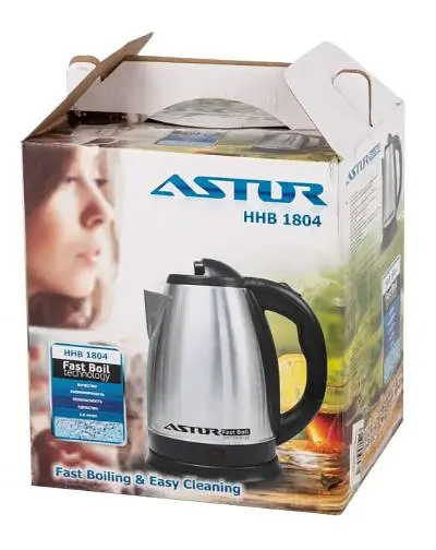 Электрочайник Astor HHB1804 нержавейка 1.8 л нержавеющая сталь - фото 9